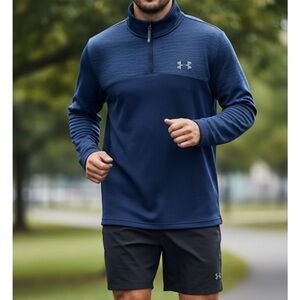EUC Men’s Under Armour Cold Gear Pullover Fleece 1/4 Zip (size Large)